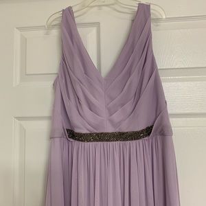 Size 14 David’s Bridal floor length mesh gown